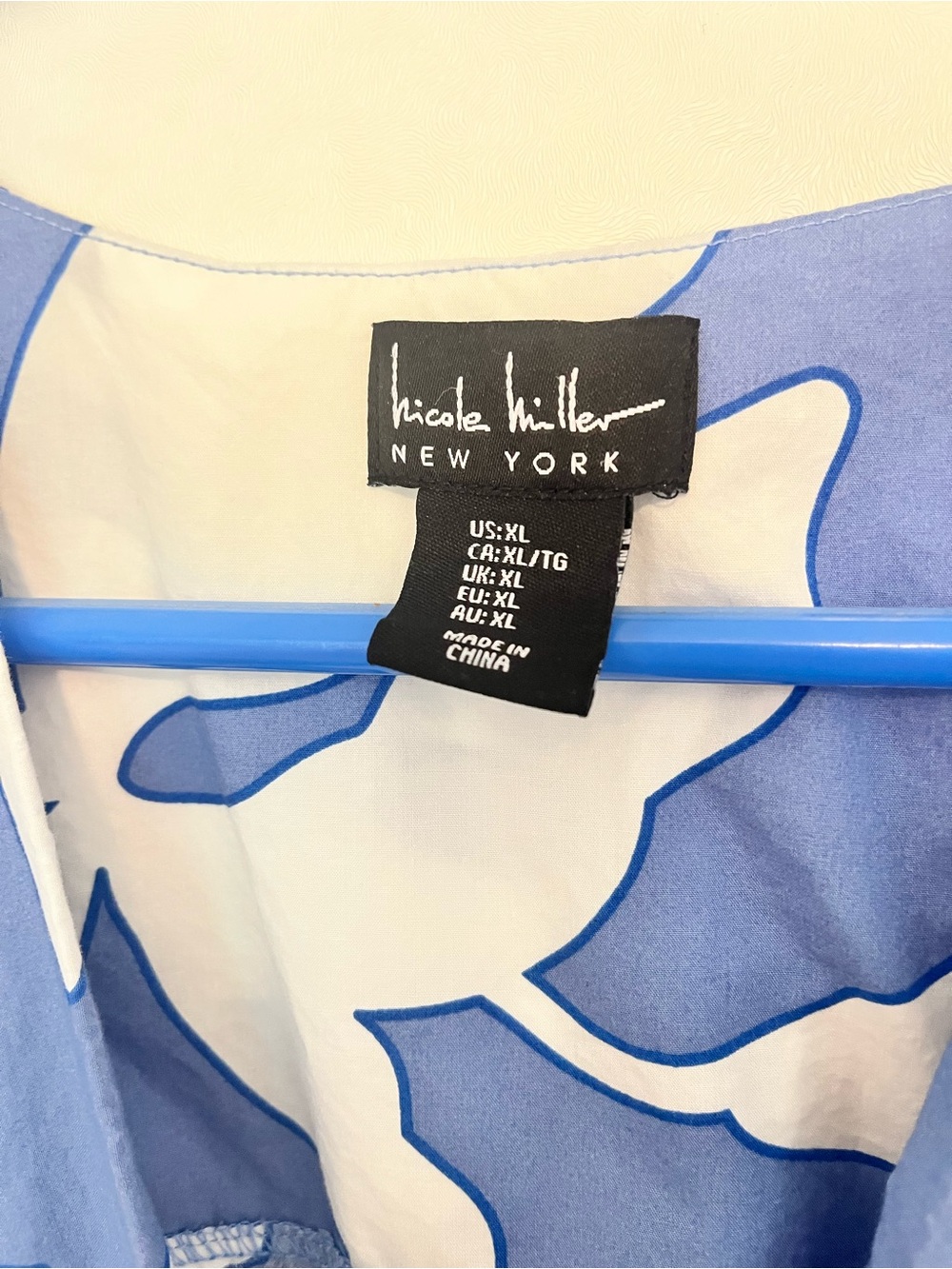 Nicole Miller blue midi dress 🦋 💙 size XL - Picture 9 of 10